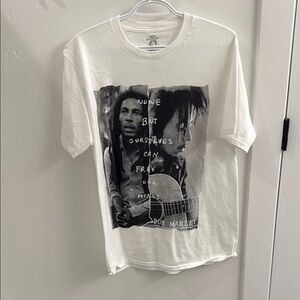 White Bob Marley T-Shirt